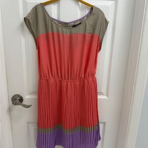 American Eagle Outfitters Women’s Dress in Coral, Purple and Tan!